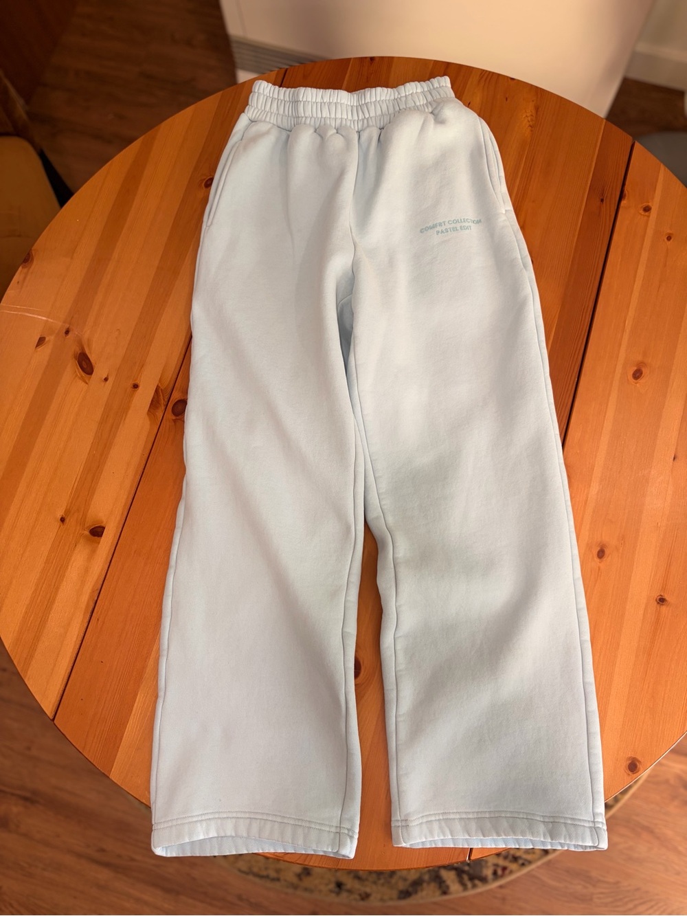 Comfrt Pastel Straight Leg Sweatpants Limited Edition Baby Blue - Picture 4 of 12